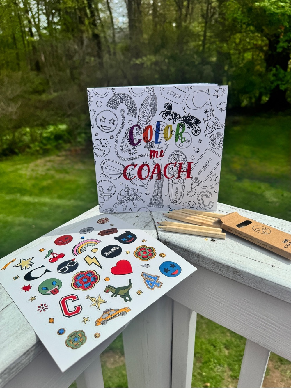 Coach Create Coloring Book Set Stickers Colored Pencils Included Promo Gift Set
